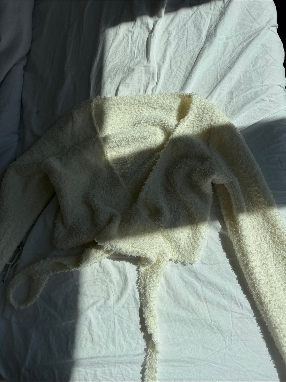 SKIMS Cream Sherpa Wrap Teddy Jacket